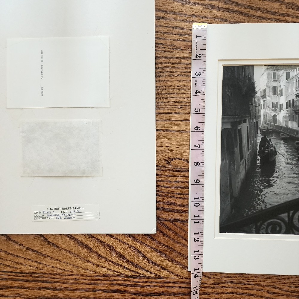 2 Vintage Italian Black and White Photos Matted Set 11x14" Art Martin Aborn - Picture 6 of 6